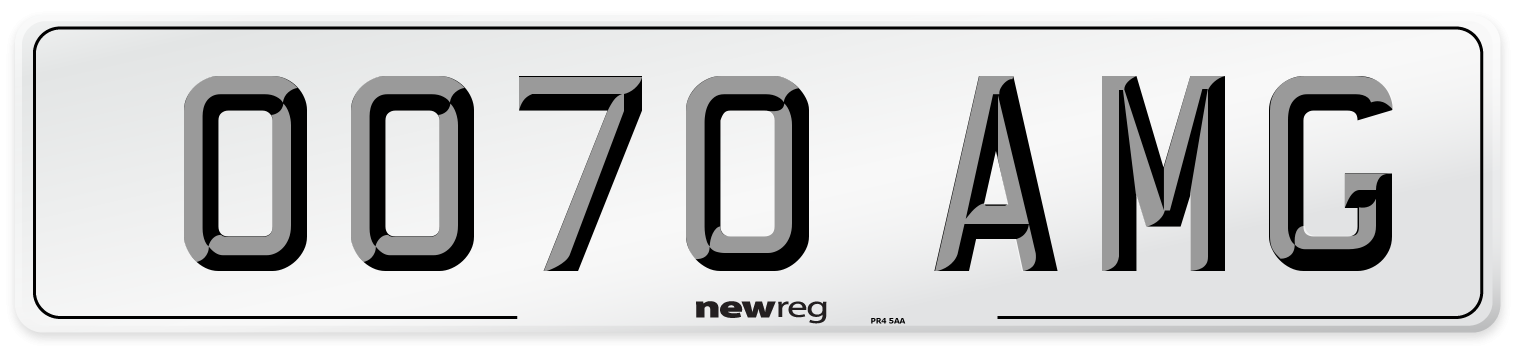 OO70 AMG Number Plate from New Reg